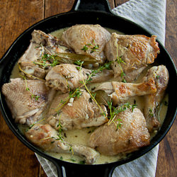 Chicken Braised in White Wine