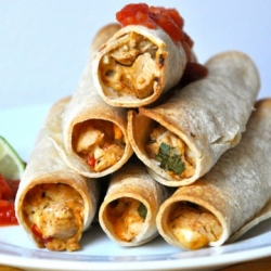 Vegan Baked Chicken-less Taquitos