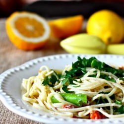 Meyer Lemon Spaghetti w/Asparagus