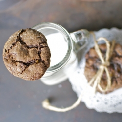 Double Chocolate Caramel Cookies