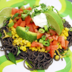 Mexican Black Bean Spaghetti