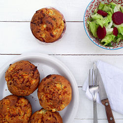 Bacon and Goat Cheese Muffins