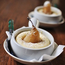 Cinnamon Poached Pear Cakes