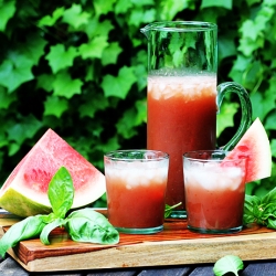 Watermelon Basil Agua Fresca