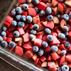 Rhubarb Berry Crumble