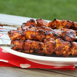 Barbecued Chicken Kebabs