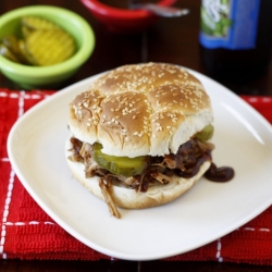 Dr. Pepper Pulled Pork Sandwiches