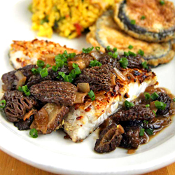 Chestnut-Crusted Walleye & Morels