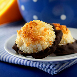 Orange Scented Chocolate Macaroons