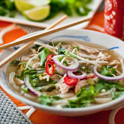 Vietnamese Chicken Noodle Pho Soup