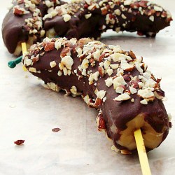 Chocolate Covered Frozen Bananas