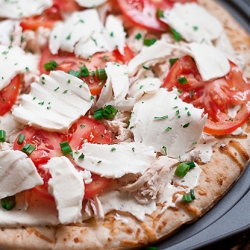 Chicken, Mozzarella, & Tomato Pizza