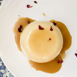 Panna Cotta w/ Rose-Honey Caramel