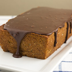 Banana Bread with Chocolate Glaze