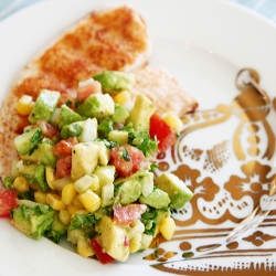 Grilled Tilapia w/ Avocado Salsa