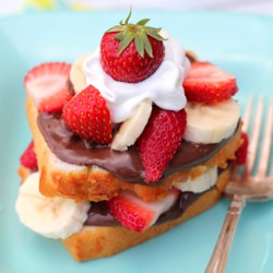 Strawberry-Banana Nutella Shortcake