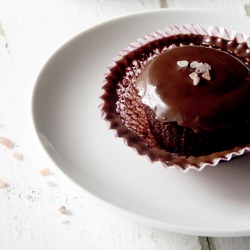 Chocolate Covered Caramel Cupcakes