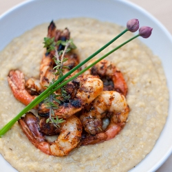 Prawns and Polenta