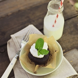 Chocolate Cupcakes w/ Mint