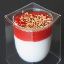 Pannacotta and Strawberry Coulis