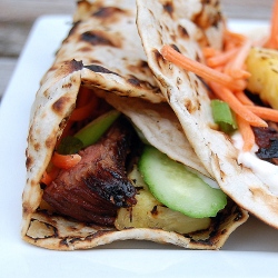 Hawaiian Teriyaki Steak Wraps