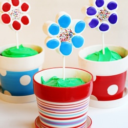 Marshmallow Flower Cakes