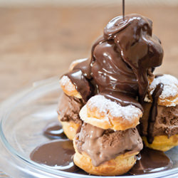 Double Chocolate Profiteroles