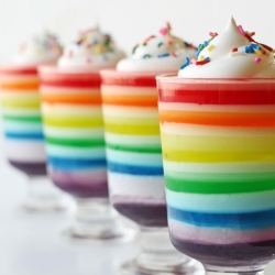 Beautiful Rainbow Jello