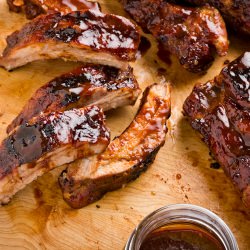 Baby Back Ribs-Hoisin-Bourbon sauce