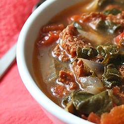 Sausage, Bean and Spinach Soup