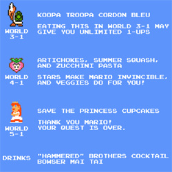 Mario Brothers Menu