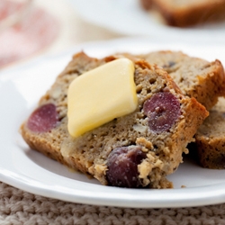 Banana Bread w/ Cherries