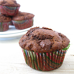 Chocolate-Chocolate Chunk Muffins