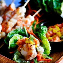 Grilled Shrimp Lettuce Cups