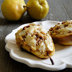 Roasted Pears with Goat Cheese