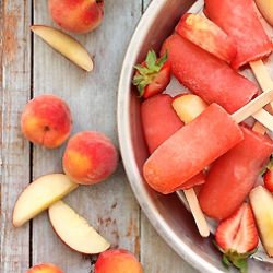 Strawberry Peach Vodka Collins