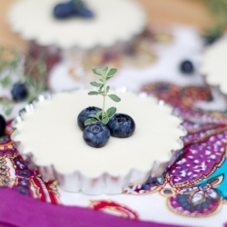 Mini No-Bake Blueberry Cheesecakes