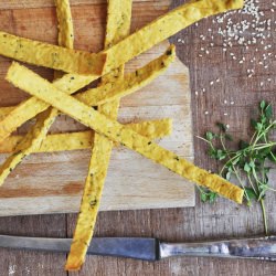 Herbed Chickpea and Sesame Crackers