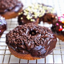 Baked Chocolate Cake Doughnuts