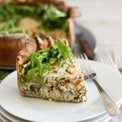 Savory Broccoli Spinach Cheesecake