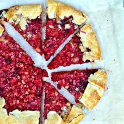 Rhubarb Raspberry Galette