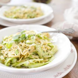 Shaved Asparagus and Pasta