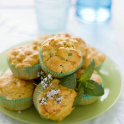 Pea, Ham, and Camembert Muffin