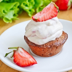 Chocolate Muffins with Strawberry