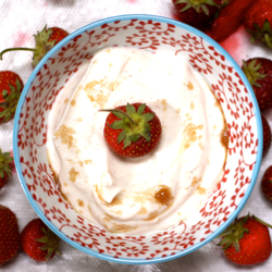 Greek Yogurt Dip with Strawberries