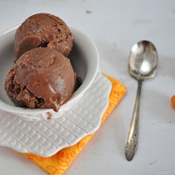 Chocolate-Kumquat-Saffron Gelato