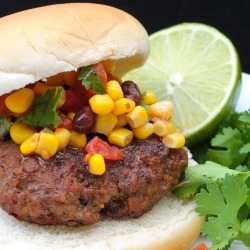 Corn Salsa Burgers