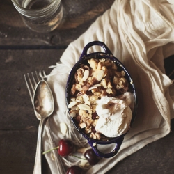 Cherry Almond Crumble