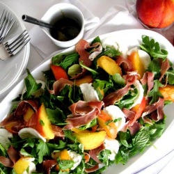 Peach, Proscuitto & Mozzarella Salad