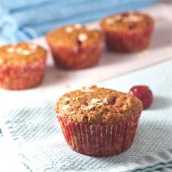 Strawberry Muffins with Oats & Flax